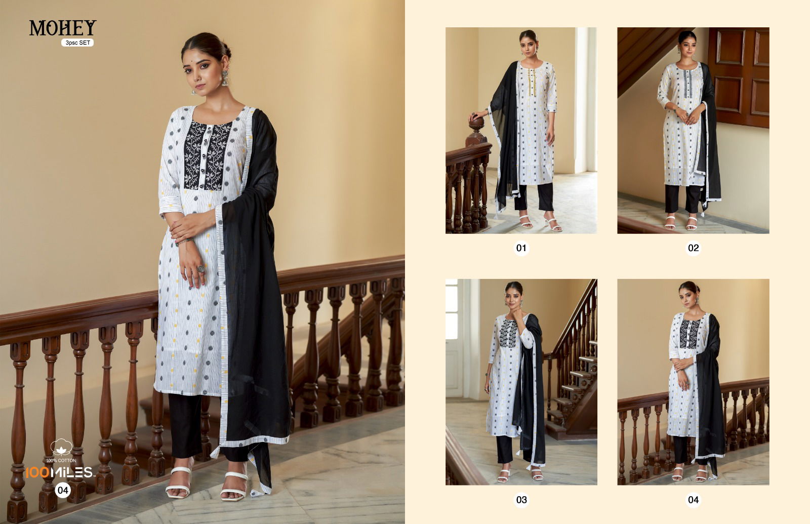  Mohey By 100 Miles Cotton Kurti Catalog